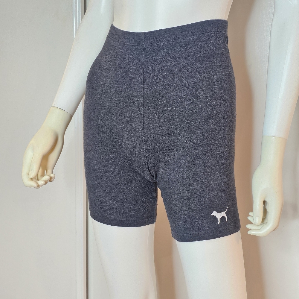 PINK Victoria's Secret Yoga Gray Athletic Cotton Shorts with Logo Size XS